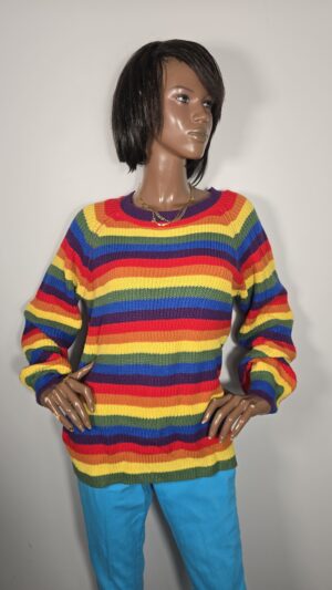 Maglione multicolor taglia S modello ampio