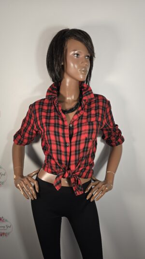 Camicia Jucca a quadretti nero e rosso veste S/M