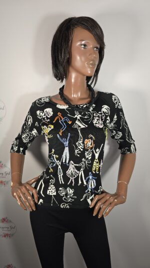 Maglia Parocas taglia L con perline maniche 3/4