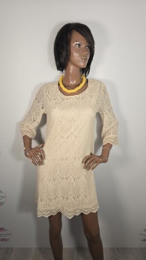 Abito h&m con pizzo color beige taglia M/L